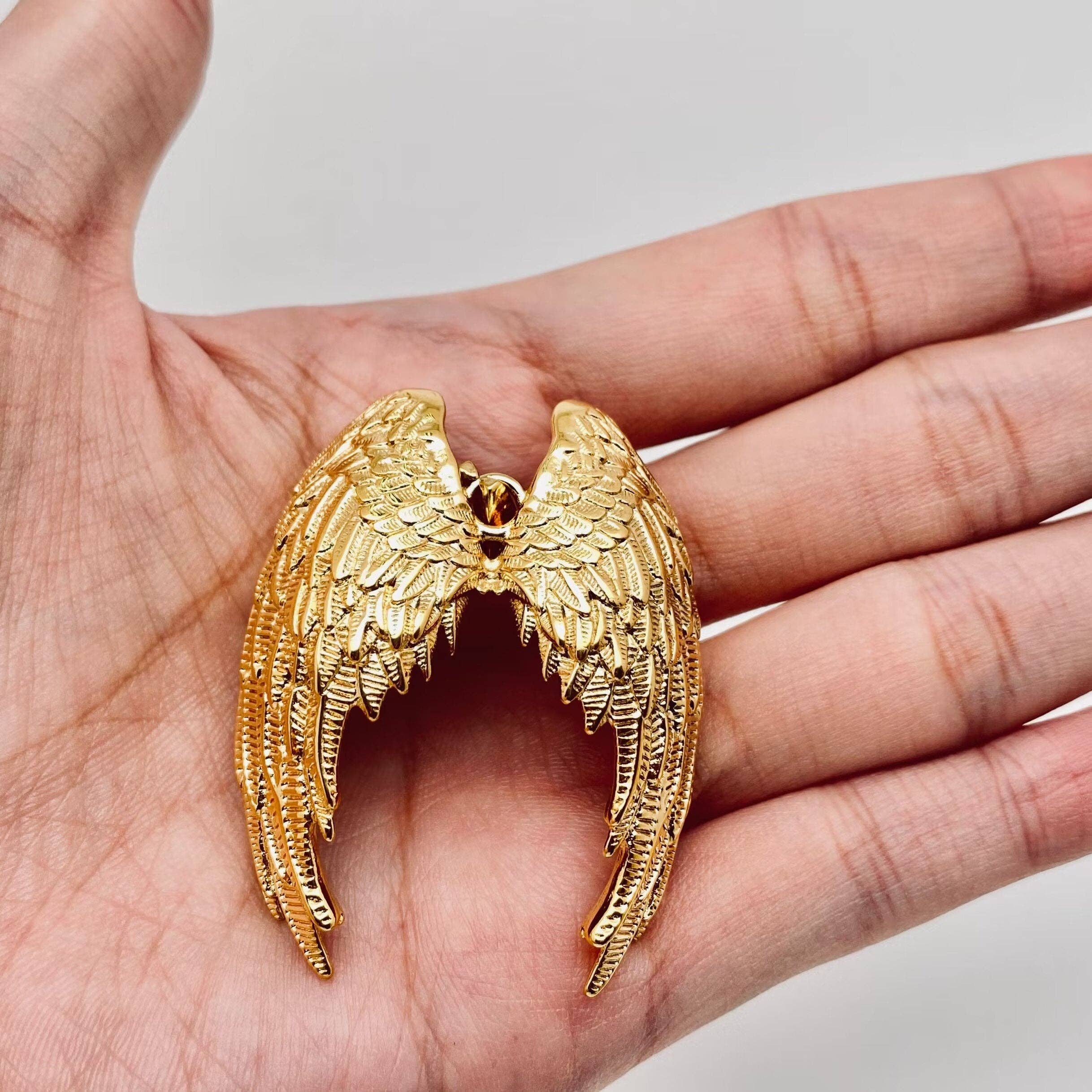 Mio Queena - Wholesale Craft Supplies - MJ/MNP - Colourful Stainless Steel Angel's Wing Pendant0