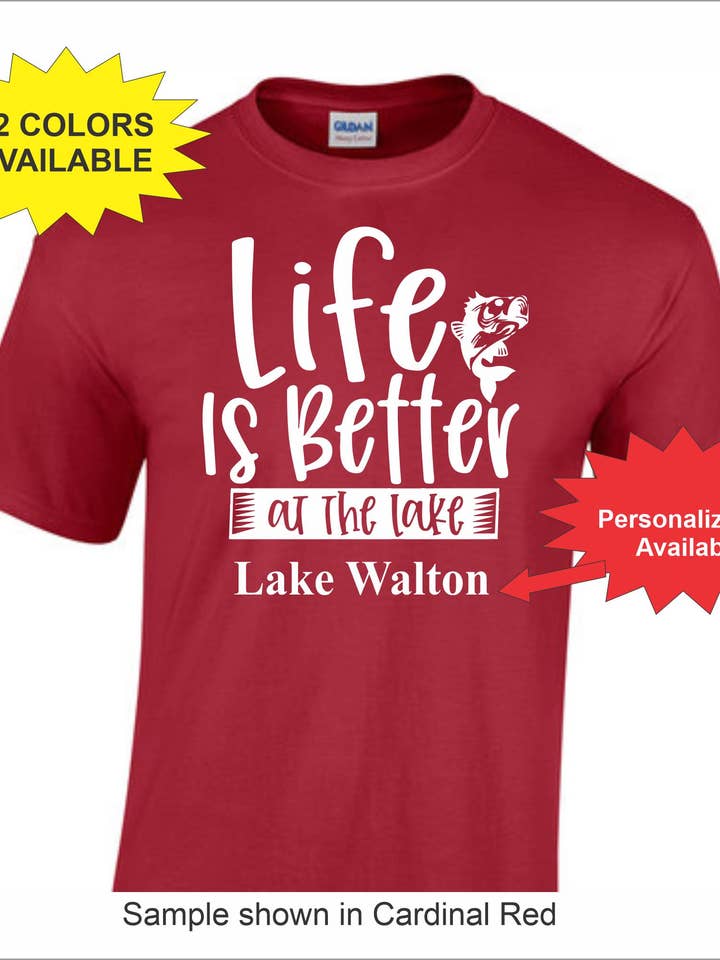 Premier Gifts and More - Vente T-shirt sérigraphié – unisexe - T-shirt La vie est meilleure au bord du lac