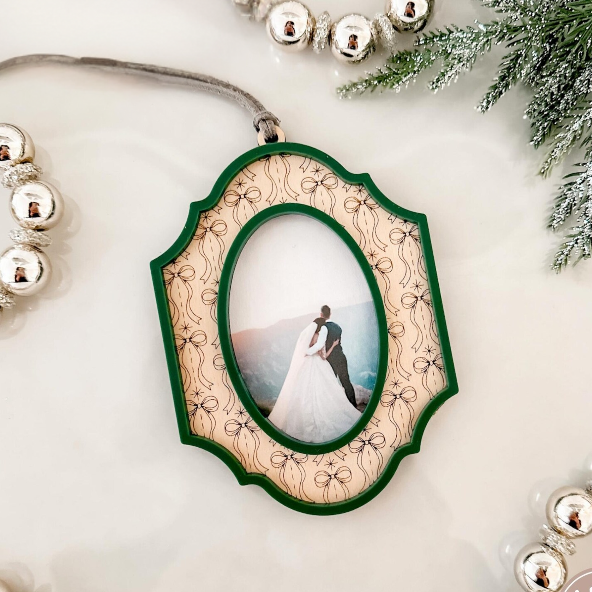 Etchedoccasions - Wholesale Ornament - Photo Frame Christmas Ornament 2025 Holiday Picture Keepsake0