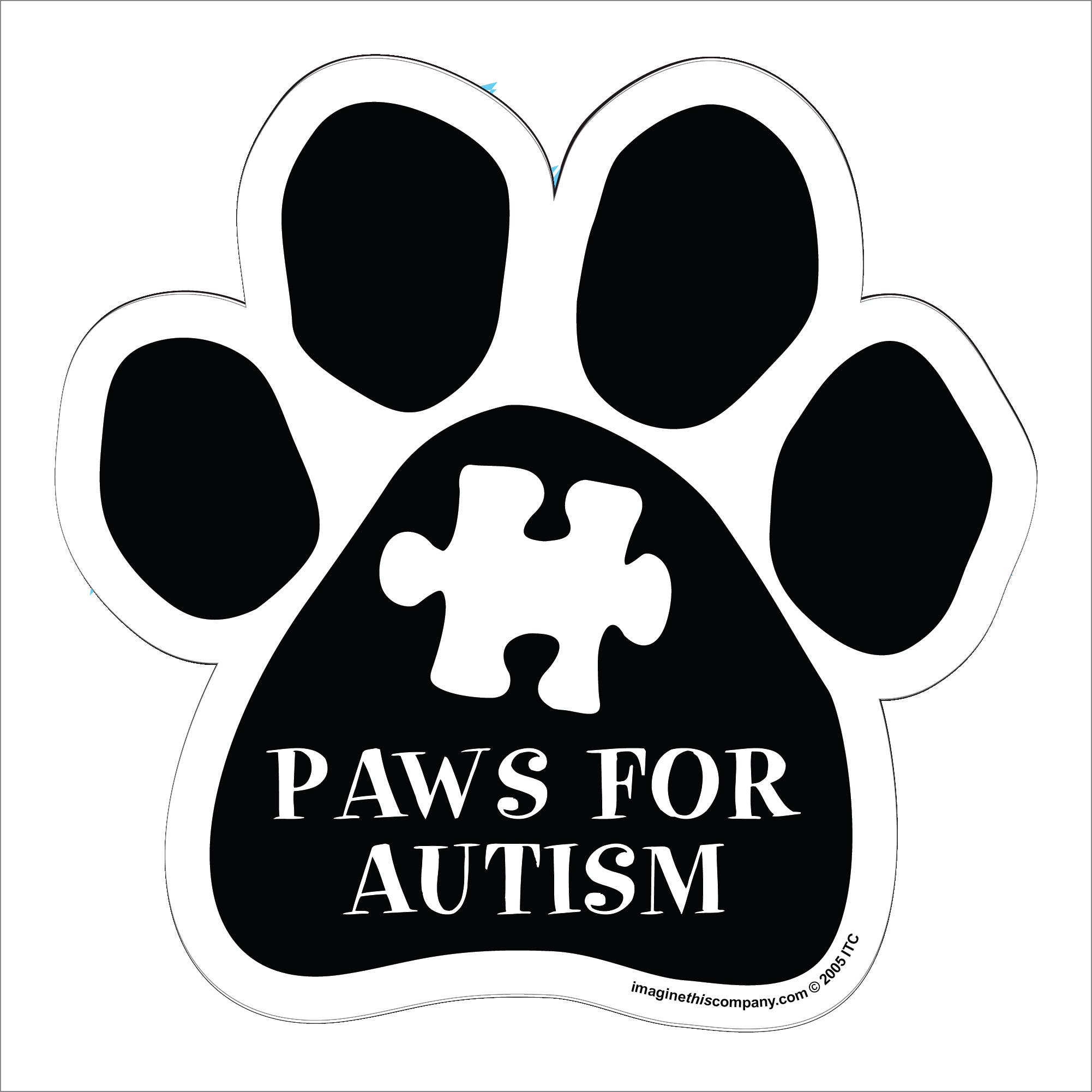 Imagine This Company - Wholesale Magnet - Paws For Autism Paw Magnet3