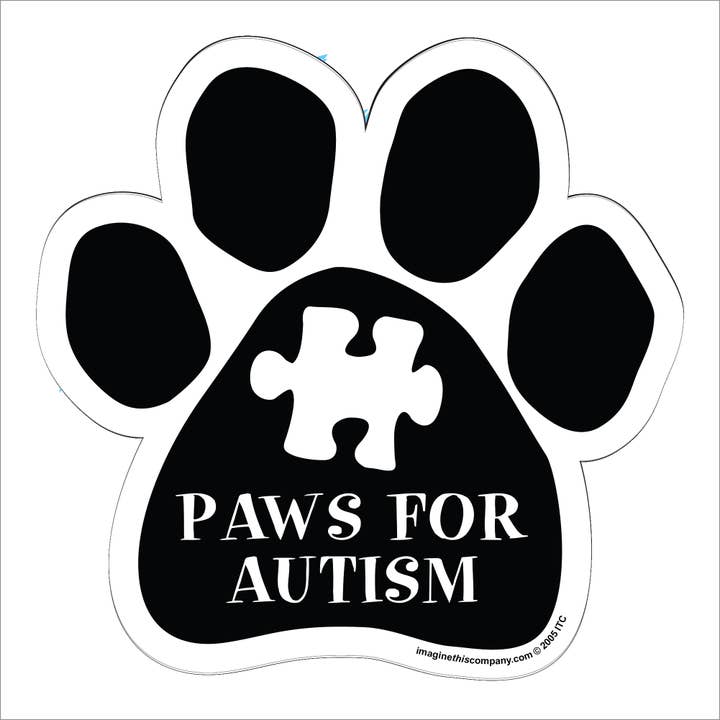 Imagine This Company - Wholesale Magnet - Paws For Autism Paw Magnet3