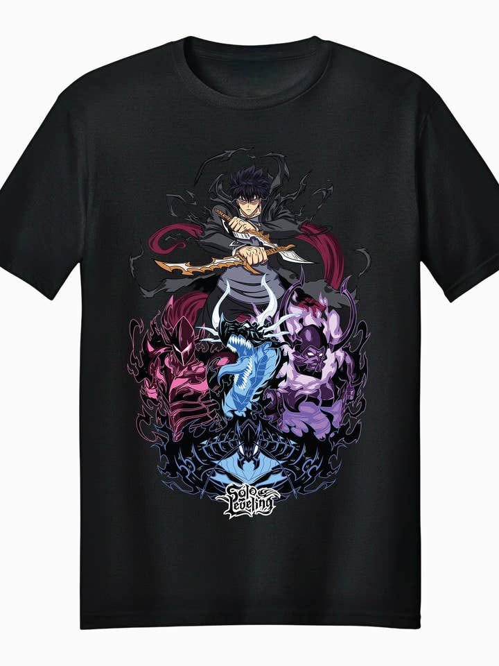 Fundom - Wholesale T-Shirt (Graphic) - Unisex - Solo Leveling Sung Jin-woo Adult Unisex T-Shirt
