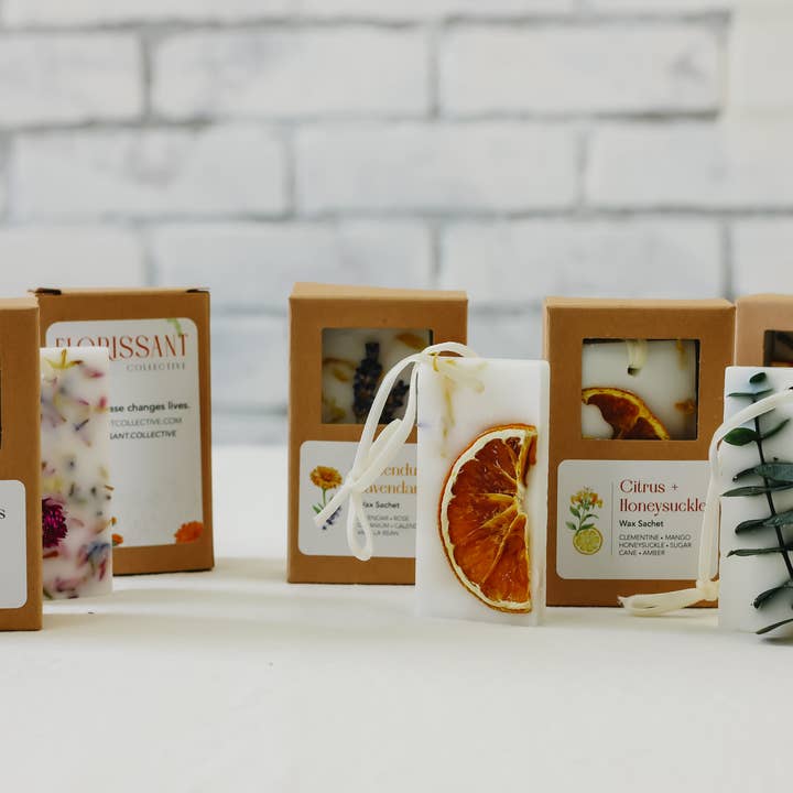 Florissant Collective - Wholesale Sachet - Citrus + Honeysuckle Wax Sachet12