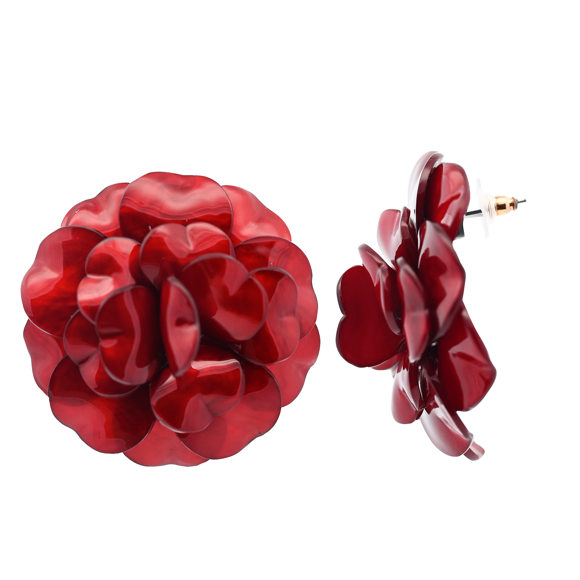AMORINO SRL - Vente Clous d'oreille - Boucles d’oreilles fleur avec bouton - FT2464A3072