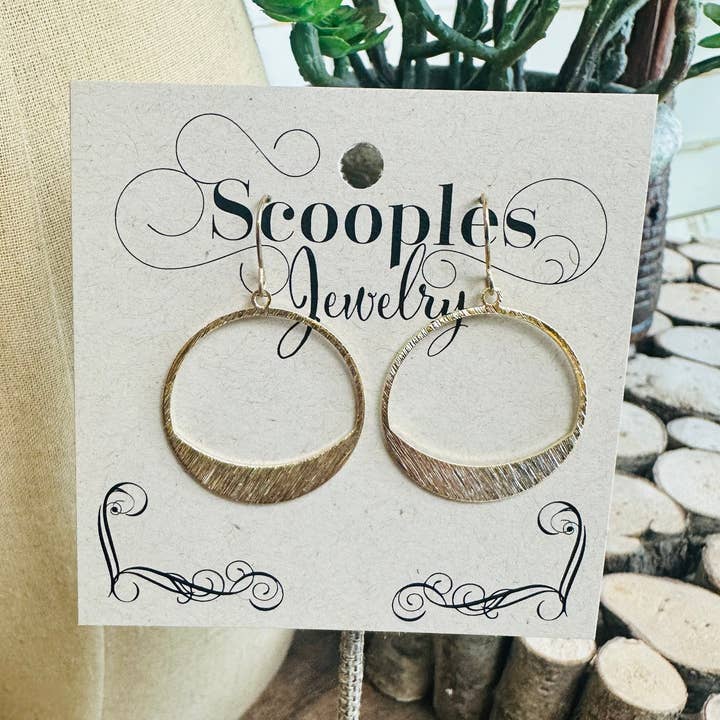 Scooples Jewelry – Engroshandel Hoops – Børstet guld øreringe -Hoop0