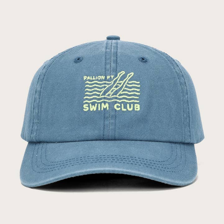 Swim Club Lid | Cotton Dad Cap in Blue for wholesale by Pallion Point