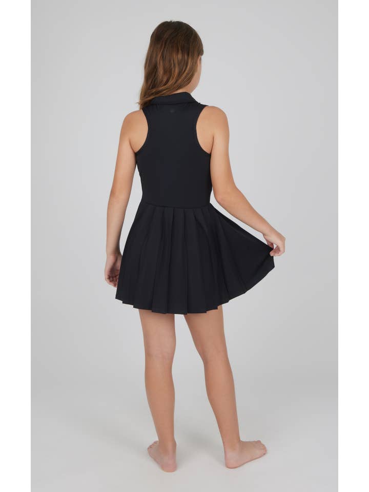 90 Degree by Reflex & Yogalicious - Wholesale Athletic Dress - Kids - Girls Sip Up Pleated Tennis Dress with Inner Short4