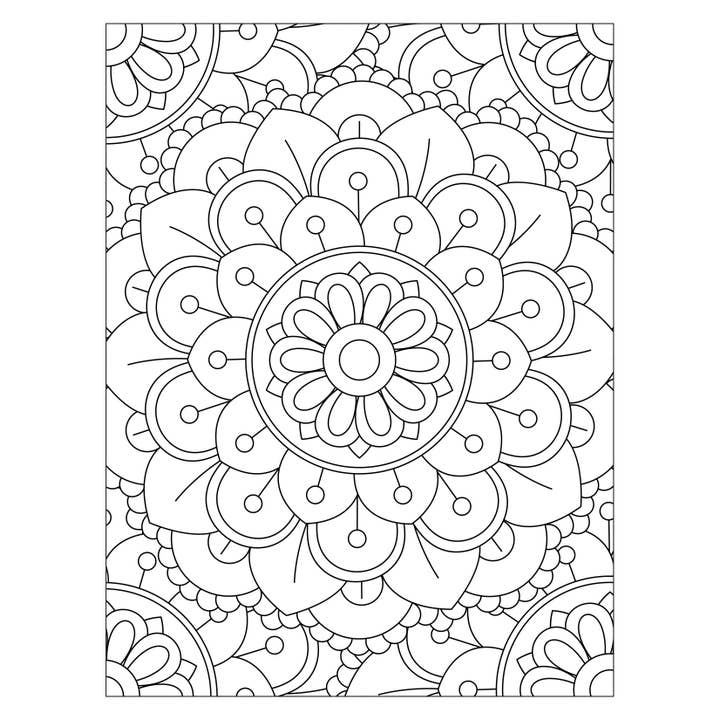 Mystical Monkey Toes - Wholesale Coloring & Activity Book - Adult - Mandala Adult Coloring Sheets With Stackable Crayon3