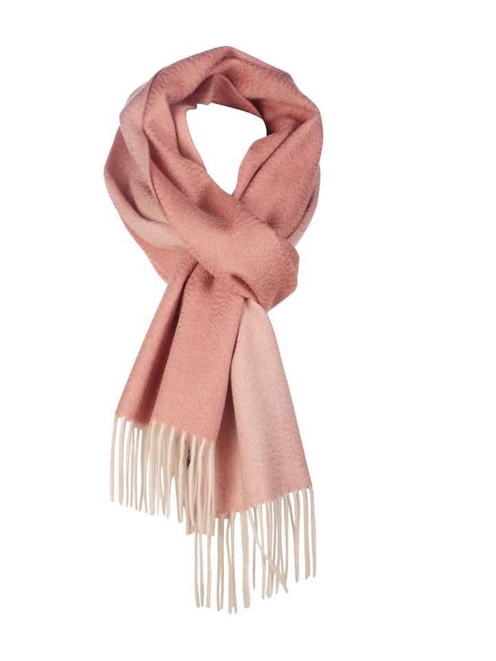 London Scarf in White/Deep Pink (Unisex) for wholesale by Adeela Salehjee
