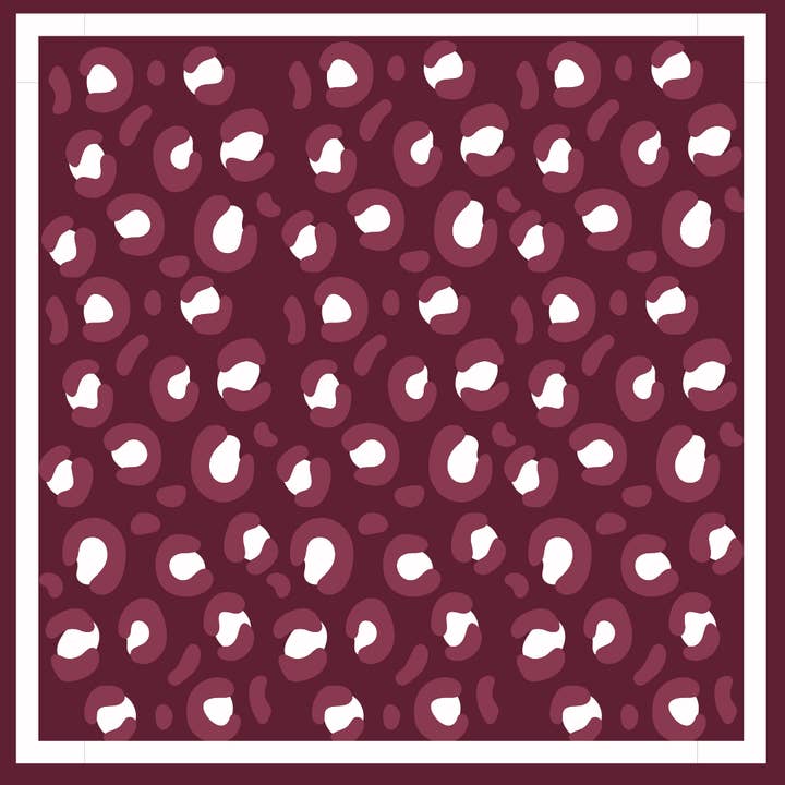 ALMA-MATER COLLECTION - Wholesale Scarf - Women's - Maroon & White Gameday Bandana Scarf (3 PRINTS)2