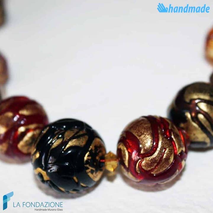 Ketting van Campiello glas in lood van Murano-glas voor wholesale door La Fondazione - Handmade Murano Glass