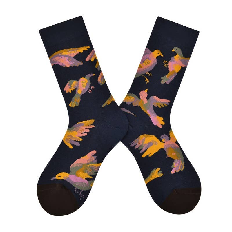 Tourtiwi – Meias - Unissexo por atacado – Meias com padrão de pintura a óleo assimétrico5