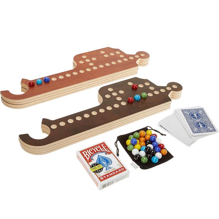 Rustic and Refined Design - Wholesale Board Game - Jokers and Marbles - Board game - 2-8 players - Handmade6