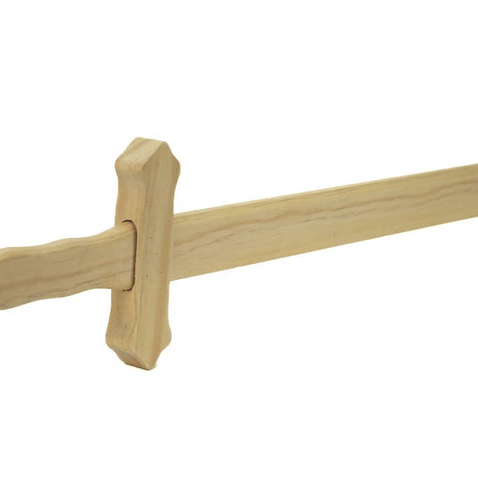 Sturdy Wooden Sword - No Finish - for DIY Paint or Stain for wholesale by Backwoods Provisions