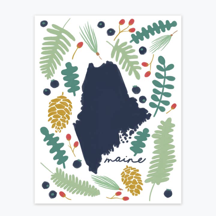 Maine Fresh State - Art Print for engroshandel hos Tandem For Two