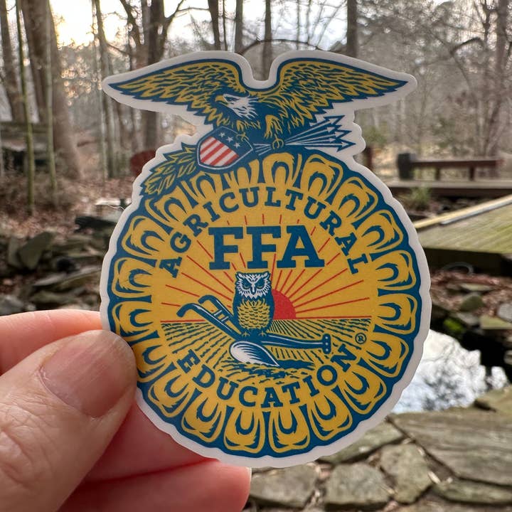 Sticker | FFA | Future Farmers of America | Waterproof Vinyl Sticker | White | Clear | Permanent | Removable | Window Cling | Glitter | Holographic for wholesale by My Vinyl Cut