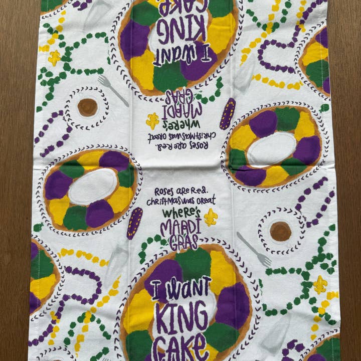 THE PARISH LINE - Wholesale Tea Towel - Kitchen Towel - Roses are Red King Cake2
