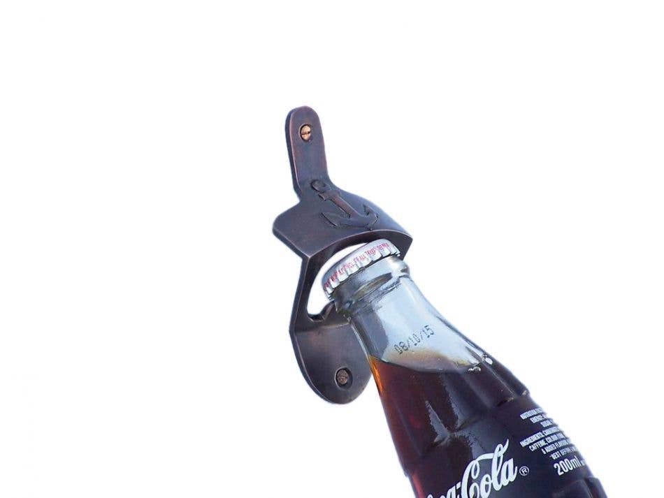 Hampton Ironworks - Wholesale Bottle/Wine Opener - Bronze Wall Mounted Anchor Bottle Opener 3""2