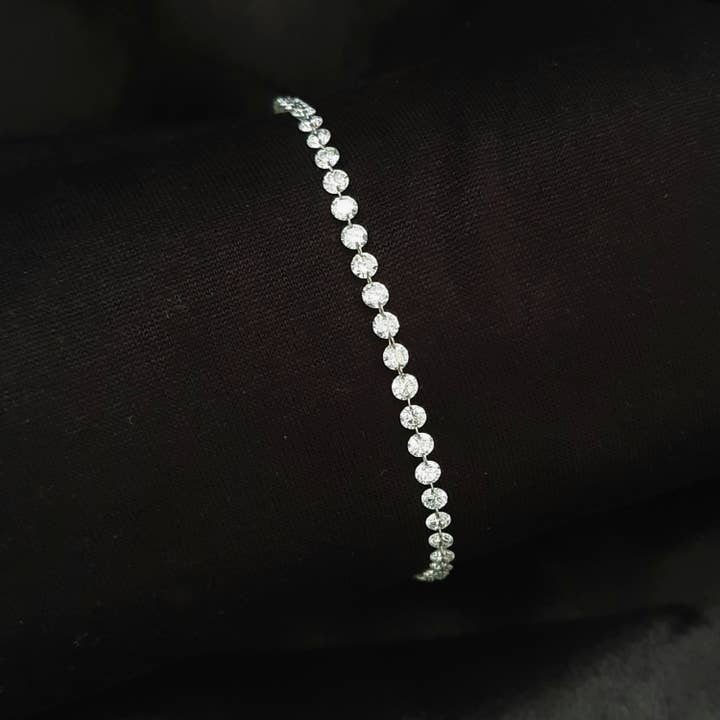 Avellinno - Wholesale Tennis Bracelet - 7" Inch Diamond Tennis Bracelet 14K White Gold | Lab Grown Diamond Bracelet for Women1