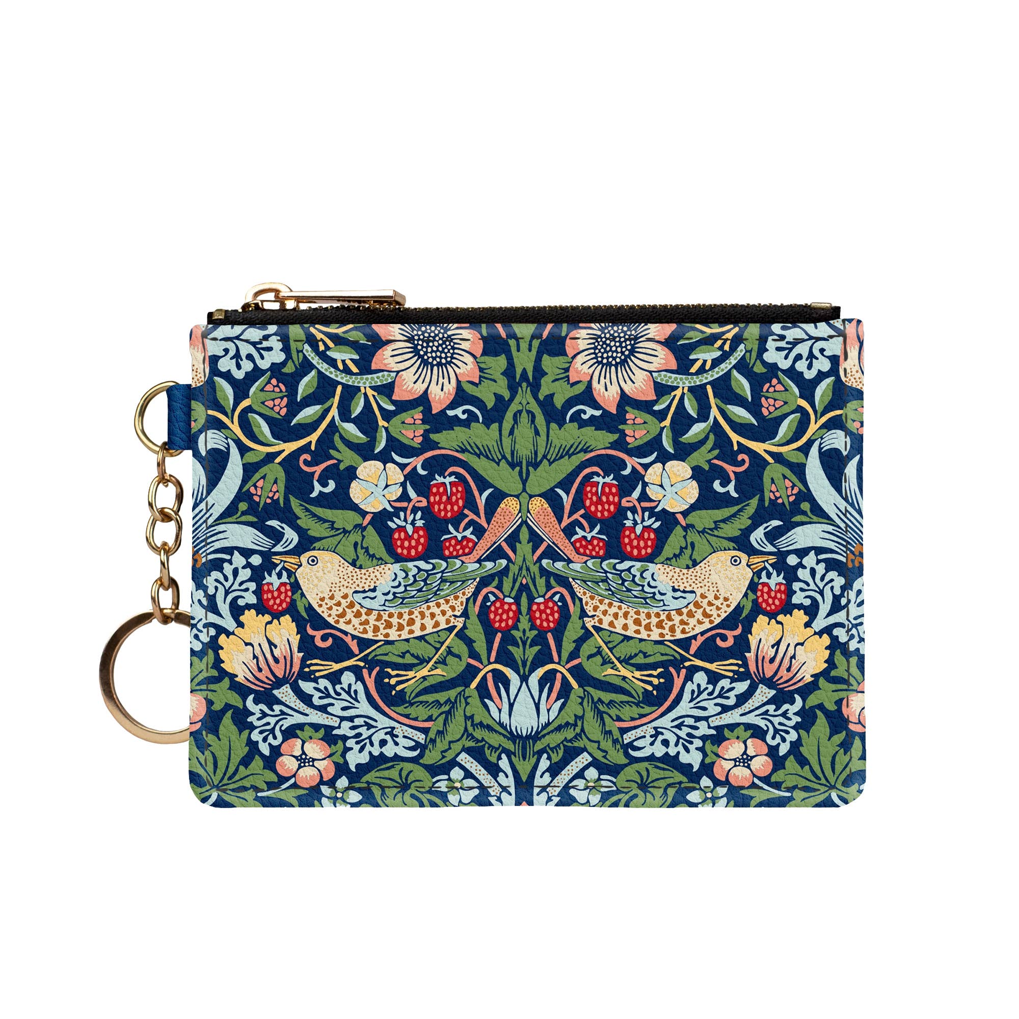 Monarque - Wholesale Wallet - Women's - William Morris Strawberry Thief Keychain Wallet2