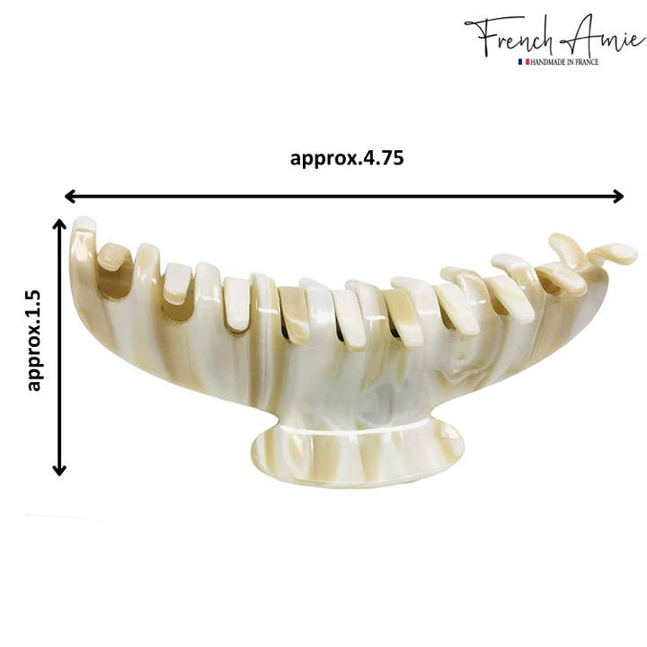 Parcelona - Wholesale Hair Clip - Women's - French Amie Contour Large 4 ¾” Celluloid Handmade Jaw Hair Claw Clip for Women17