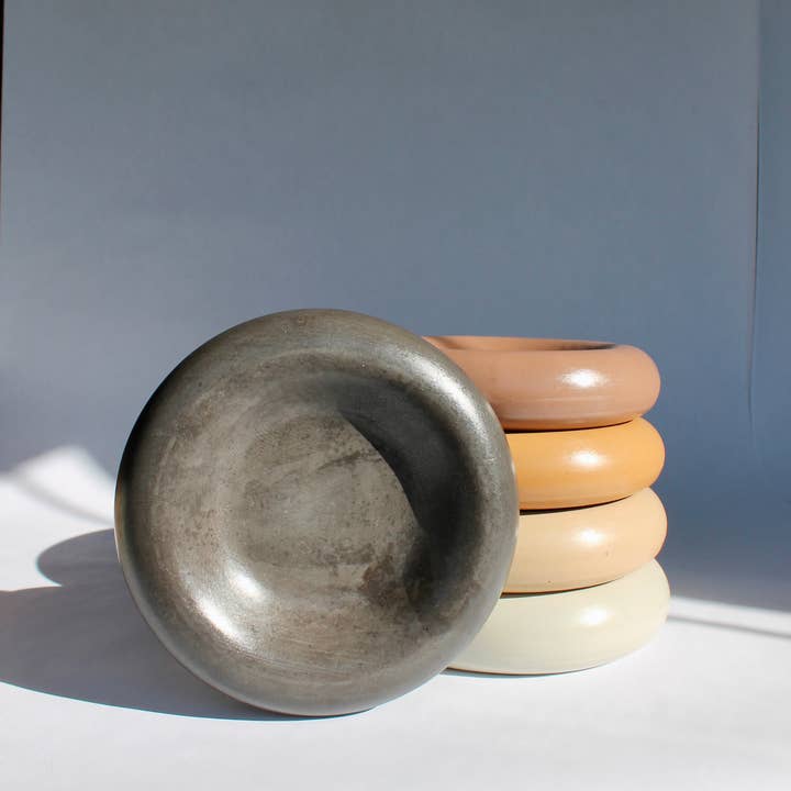 Round Black Concrete Tray for wholesale by House of Ivy