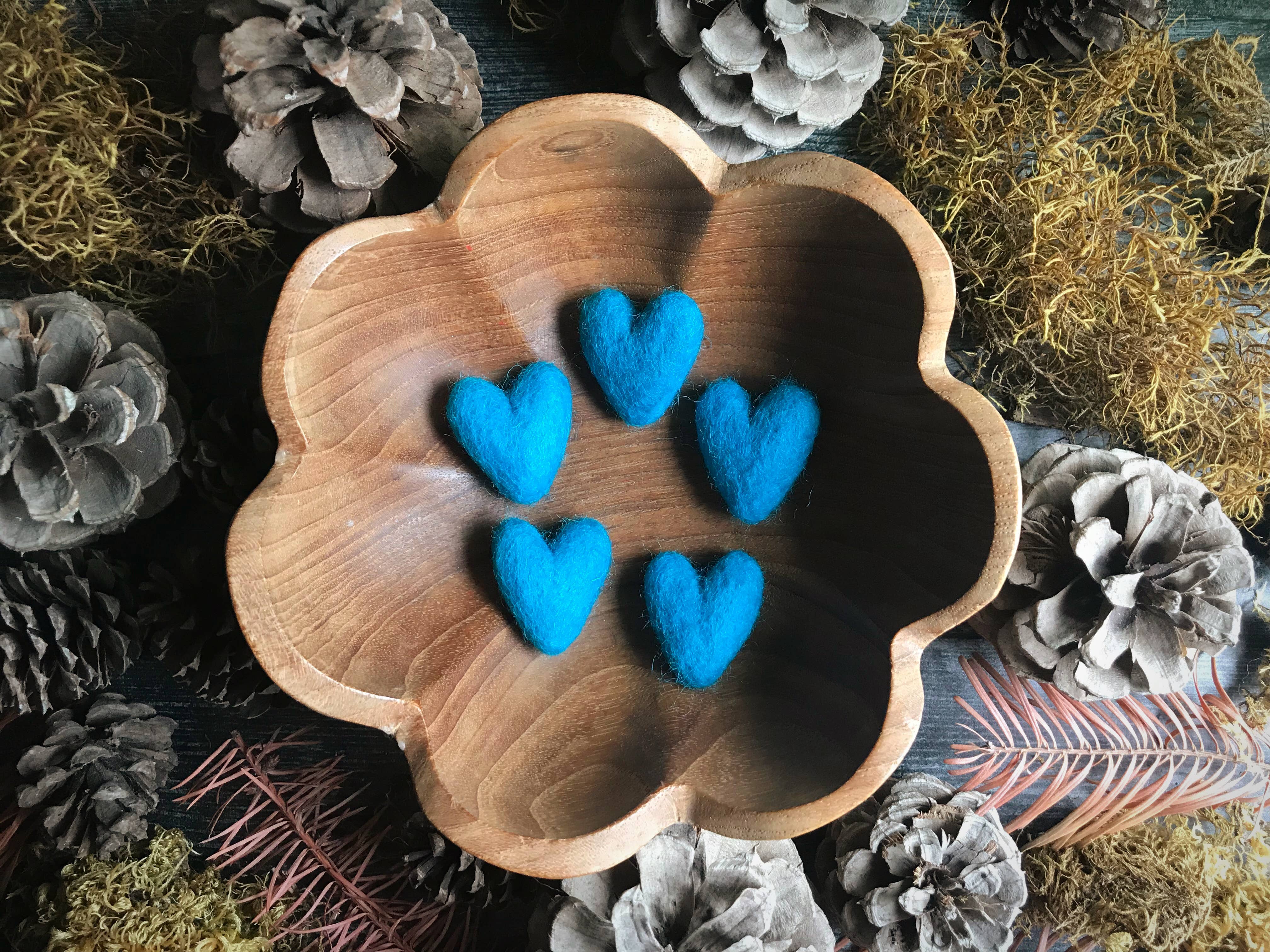 House of Moss - Wholesale Decorative Tabletop Object - Wool Heart | Felted Wool Mini Decor | 23 Colors8