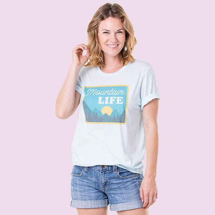 Wholesale Mountain Life Graphic T-Shirts for wholesale by Katydid