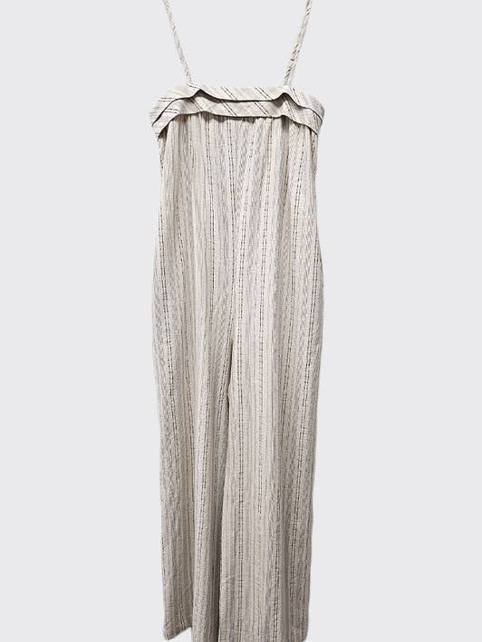 Natural Stripe Linen Jumpsuit for wholesale on Faire8
