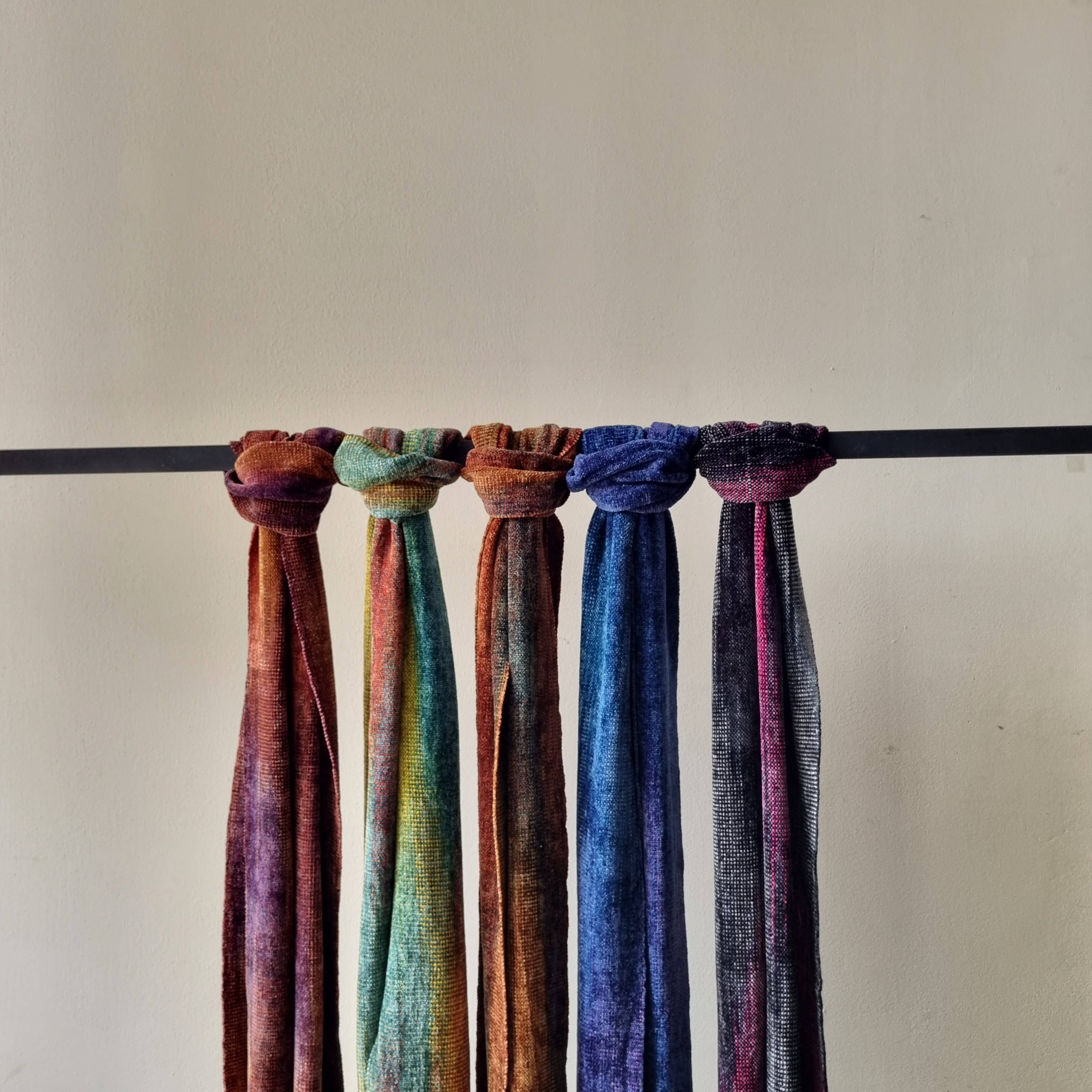 Achiote Guatemalan Goods - Wholesale Scarf - Women's - Handwoven bamboo fiber chenille scarf long8