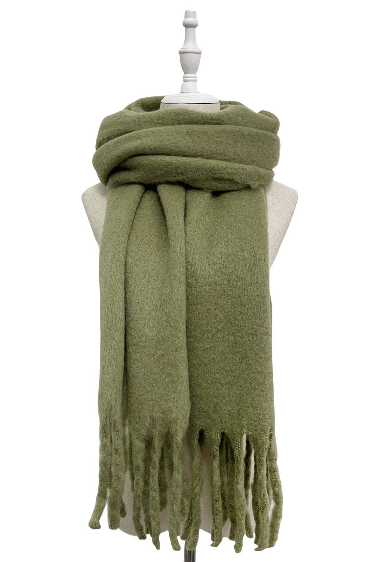 Fashion Scarf World - Vendita all'ingrosso Sciarpa - Donna - Sciarpa a scialle con nappe in morbida coperta semplice50