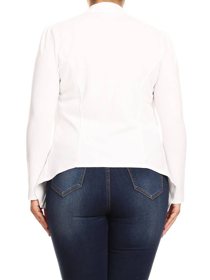 MOA COLLECTION – Blazer - Mulher por atacado – Jaqueta feminina sólida de mangas compridas para escritório23