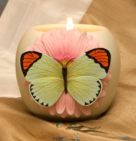 Orange Tip Butterfly Votive (2pk) for wholesale by Ibis and Orchid Design