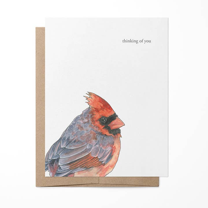 Cardinal Greeting Card for wholesale by Hey Hon