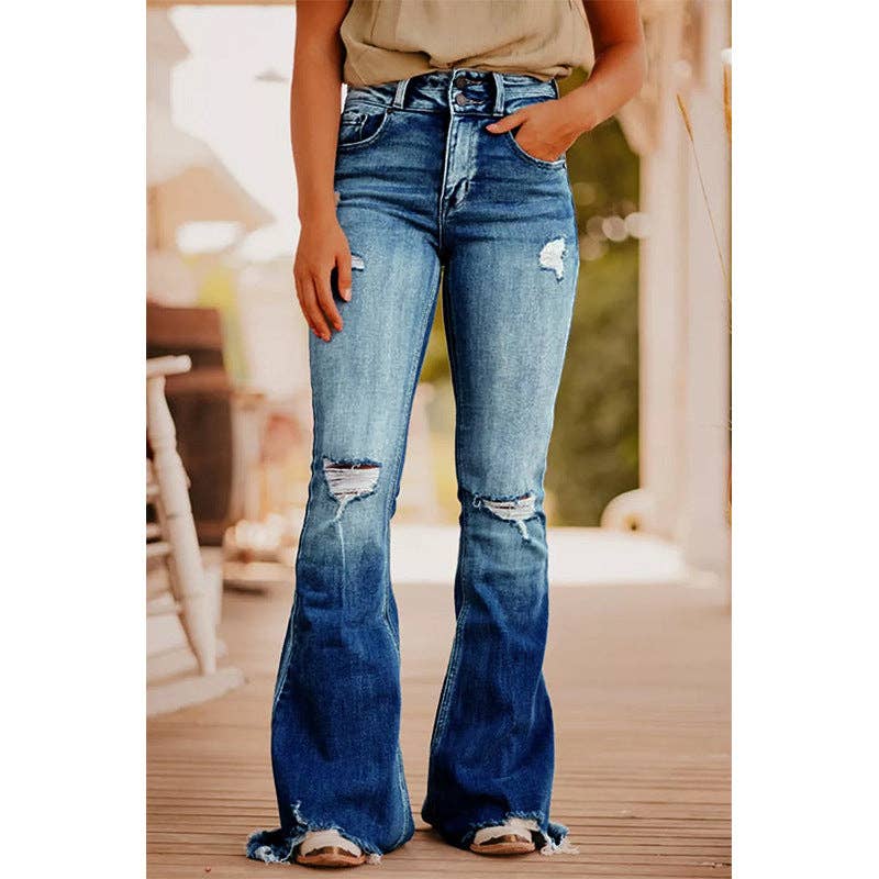 Revella The Label - Wholesale Jeans - Women's - Stella Flared Washed-Out Jeans2