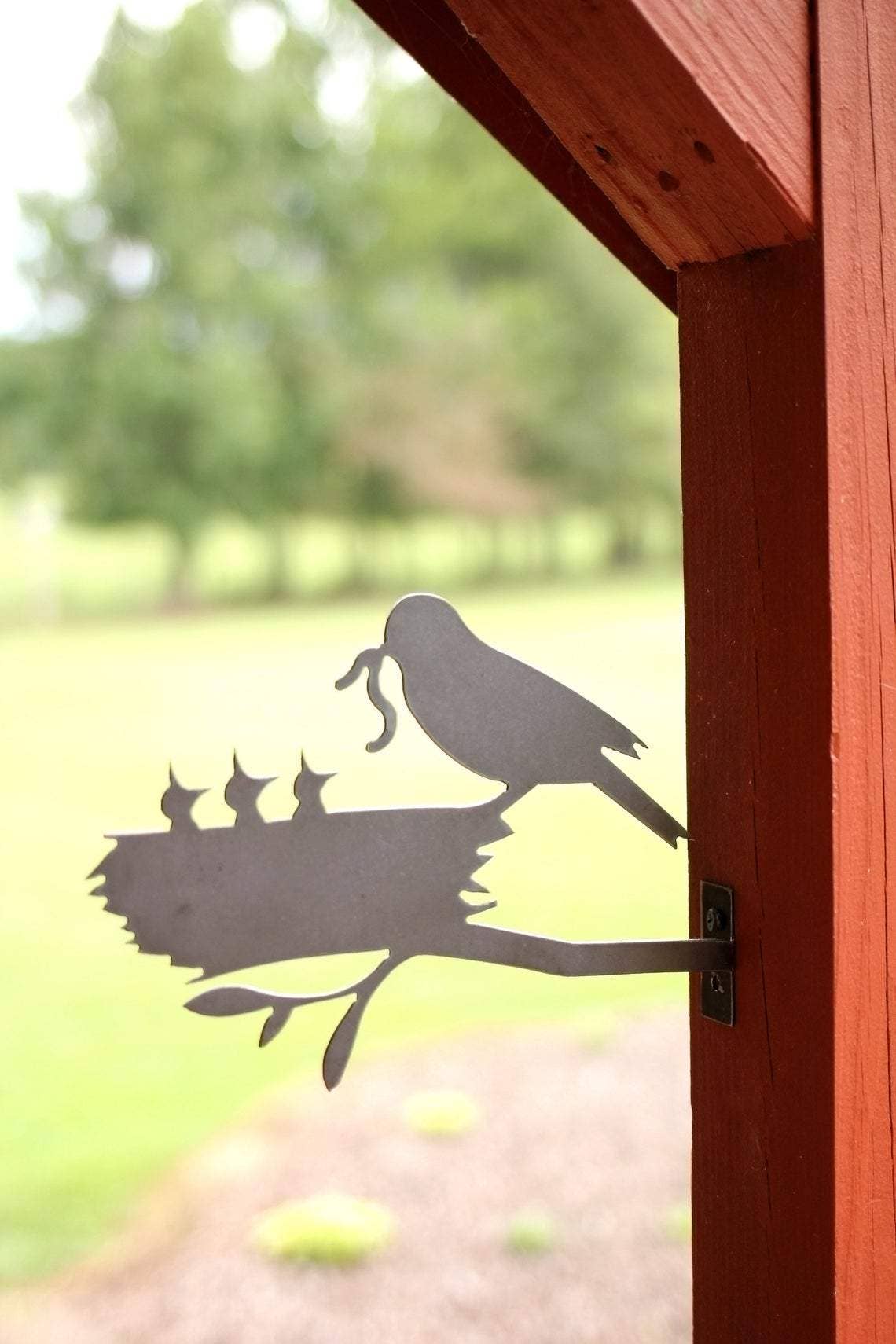 Highland Ridge  |  Handmade Home Decor - Wholesale Outdoor Ornament/Decor - Metal Bird Statue - Mama and Baby Birds Statue8