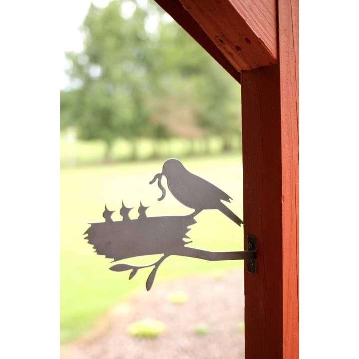 Highland Ridge | Handmade Home Decor - Wholesale Outdoor Ornament/Decor - Metal Bird Statue - Mama and Baby Birds Statue8
