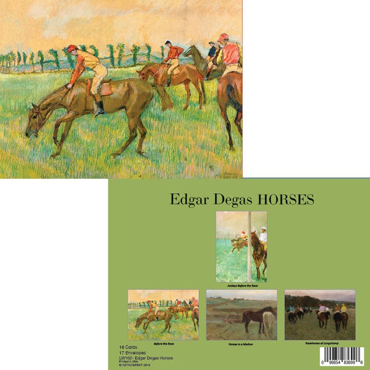 Edgar Degas Horses Notecard, Set in Box für den Großhandel von The Retrospect Group Collection