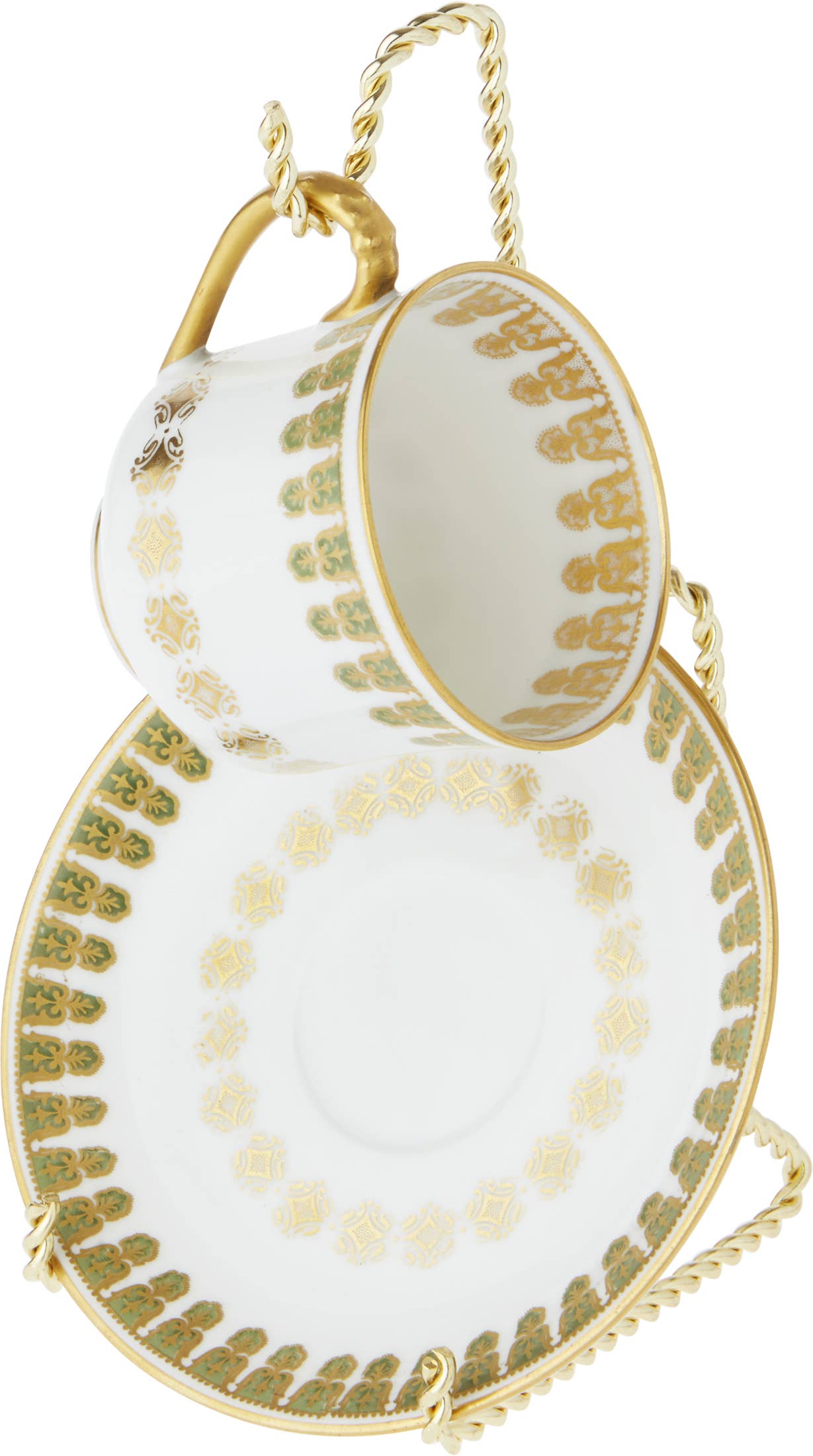 Bard's – Großhandel Verkaufsdisplay-Ständer/-Gehäuse – Bard's Gold Tasse- und Untertassenständer, 6,5 Zoll H x 2,5 Zoll B x 3,25 Zoll T5