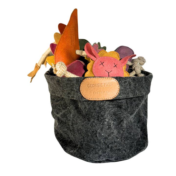 Toy Storage Bucket - charcoal for wholesale by Georgie Paws