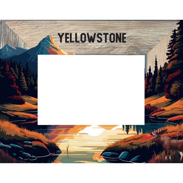 4x6 Blue Pine Picture Frame - 14 – Personalized Wooden Frame for wholesale by Winding Hills Designs