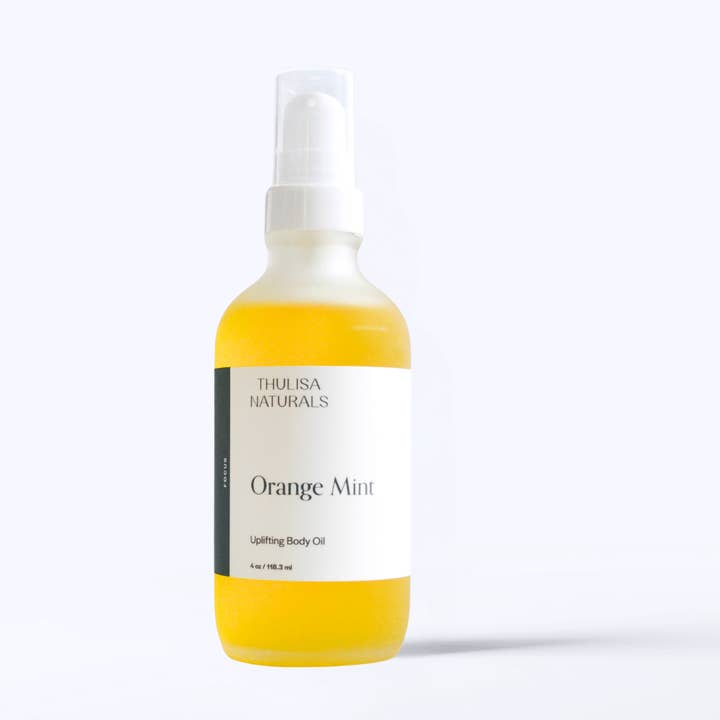 Natural Body Oil | Orange & Mint Essential Oil for wholesale by Thulisa Naturals | Bath + Body