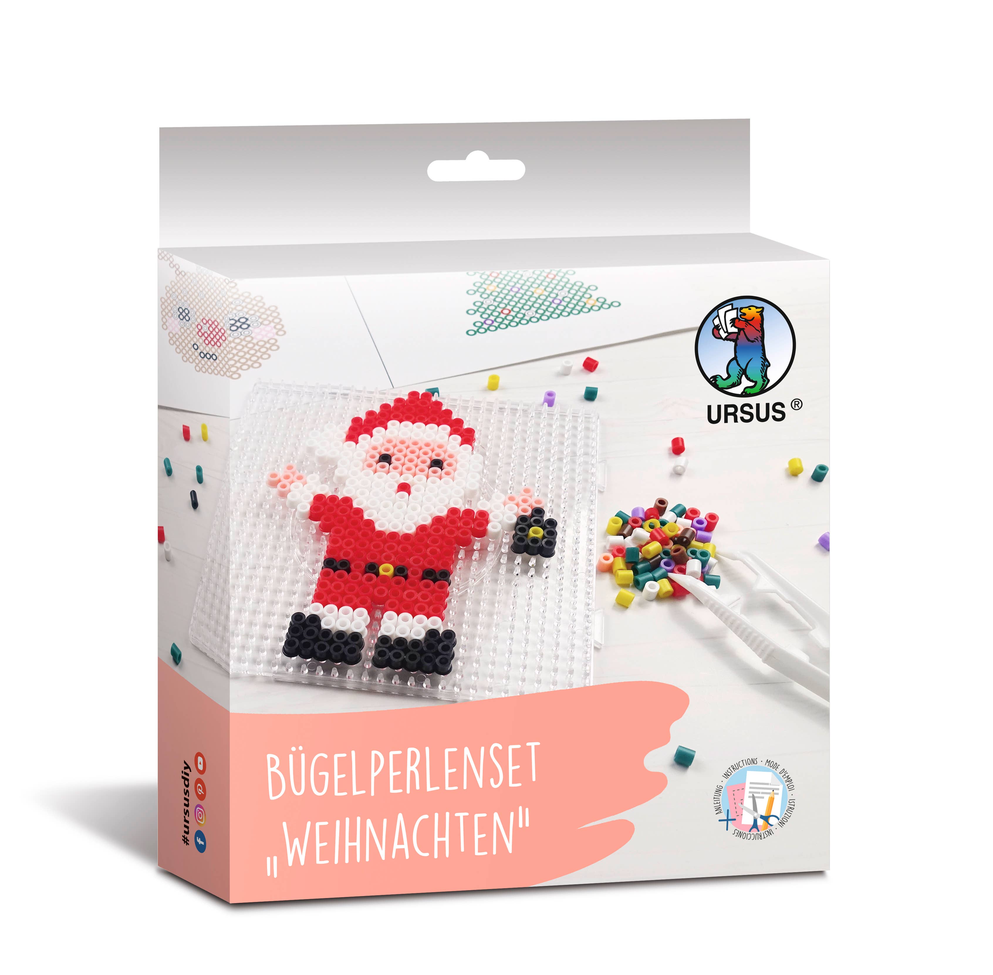 URSUS® / Buntpapierfabrik Ludwig Bähr GmbH & Co. KG - Wholesale DIY Craft Kit - Kids - Iron-on bead set "Christmas"0