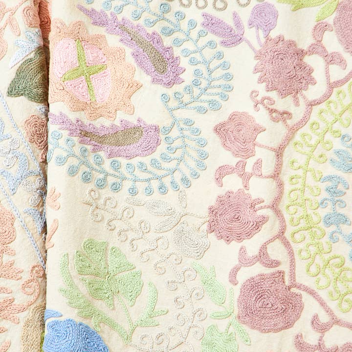 Tribe Bohemian Home - Wholesale Coverlet - Embroidered Suzani Coverlet
