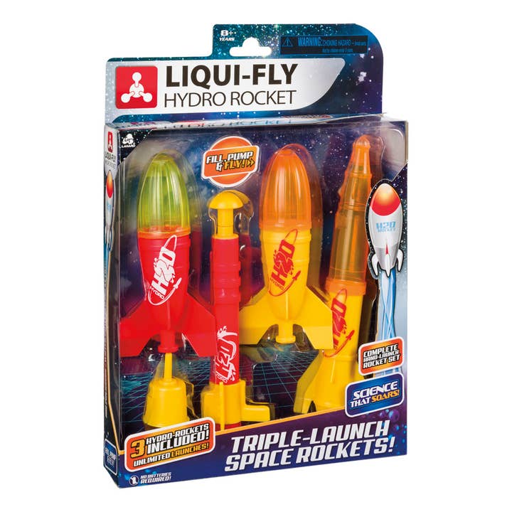 Toysmith - Wholesale Toy Set - Kids - Triple-Launch Deluxe Water Rocket Set