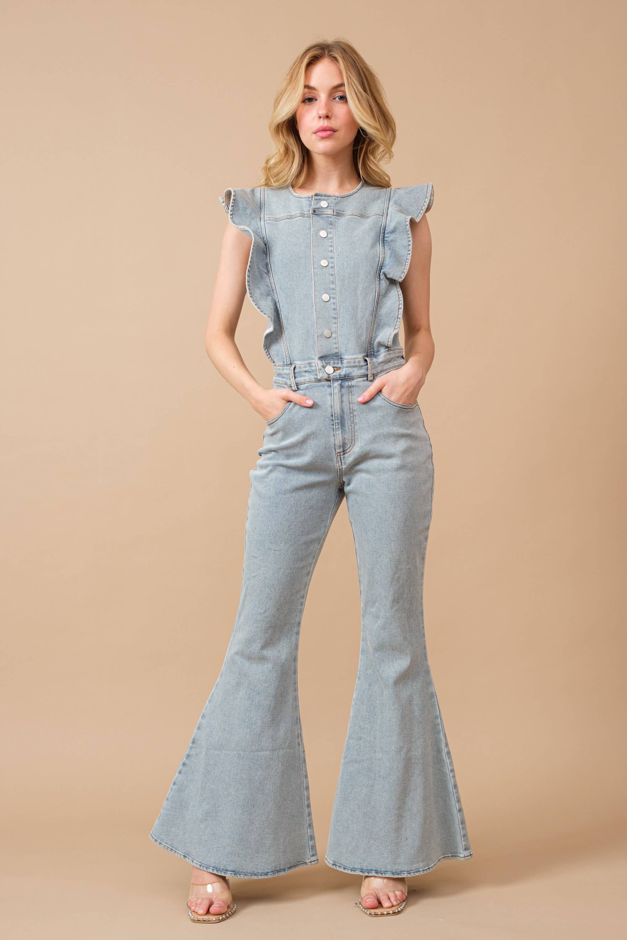 Womens bell hot sale bottom overalls