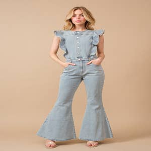 Purchase Wholesale bell bottom jumpsuit. Free Returns & Net 60 Terms on  Faire