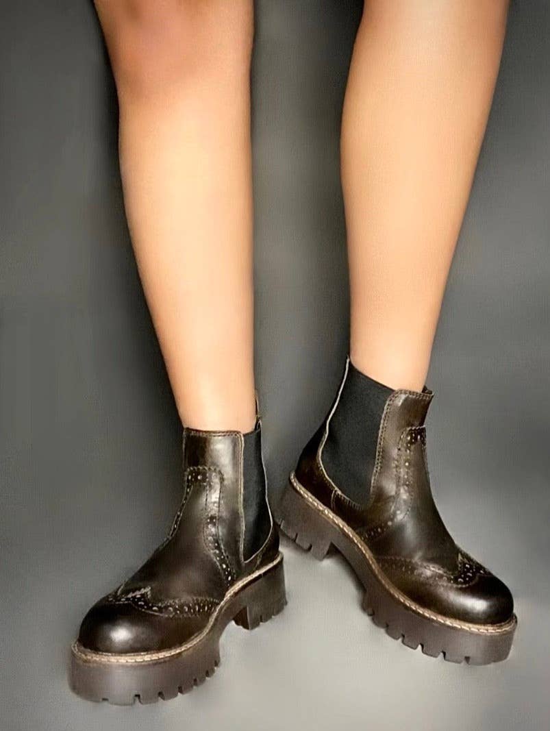 Only Partners - Wholesale Booties - Women's - Emma Brown Oxford Chelsea Leather Bootie3