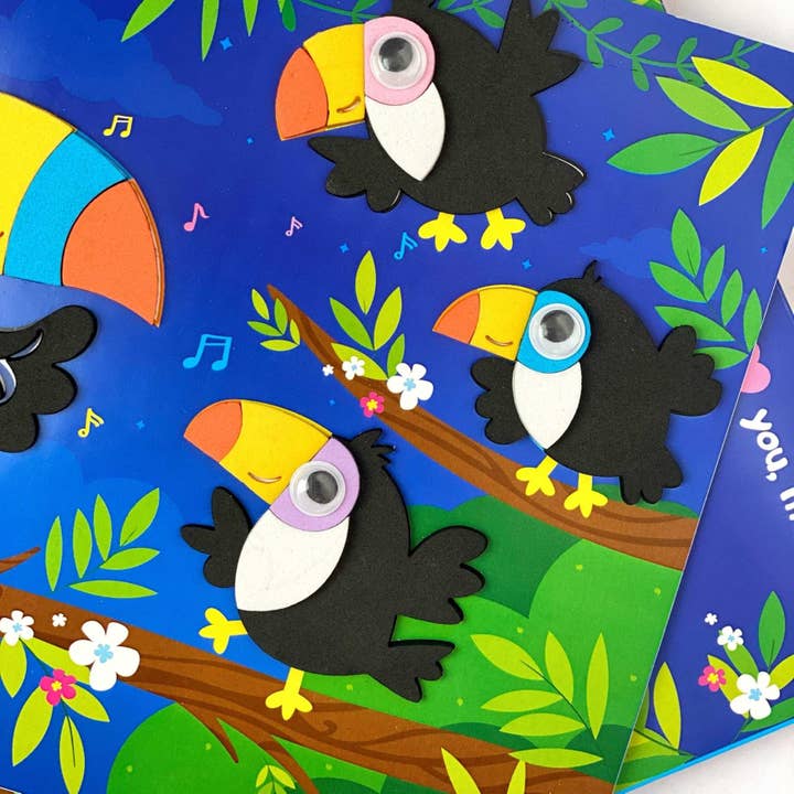 Toucans Family - Creative Foam Kit - Appli Krapli for wholesale by HARMANDI