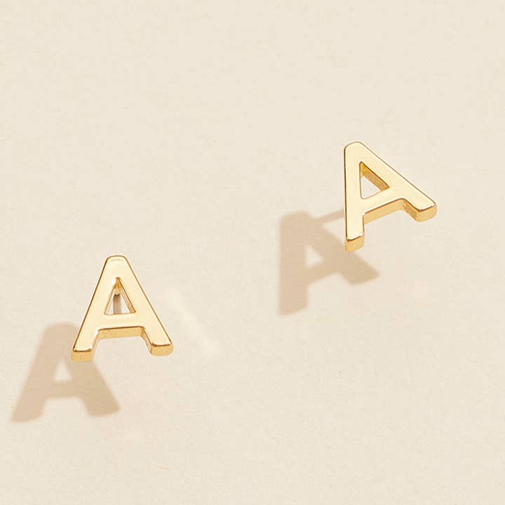 Sensibling Corp. – Brincos de pino por atacado – 16 Pares - Brincos de Tacha com Monograma Sortido5